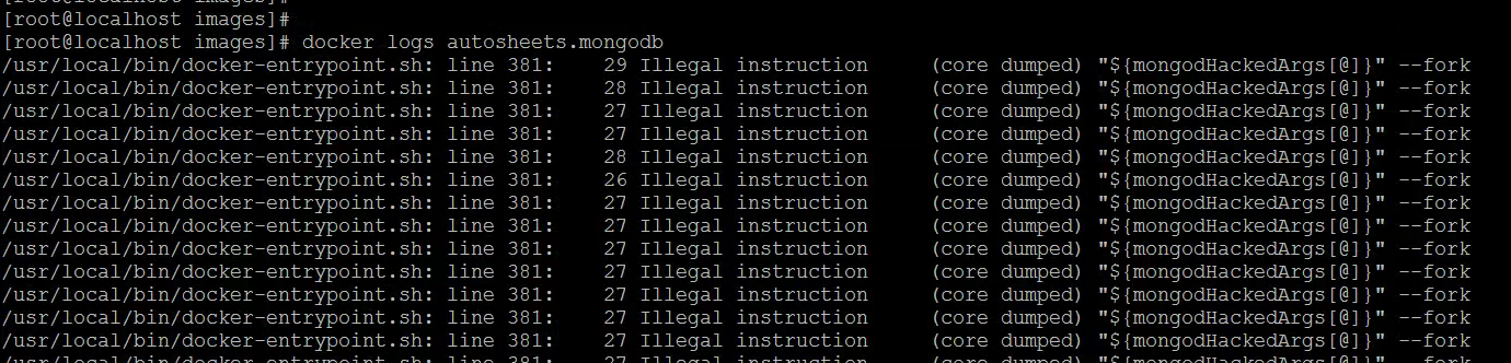 AnyShare -  AnyShare 7.0.2.1 AutoSheets 独立部署 mongodb 容器一直 Restarting,无法正常运行